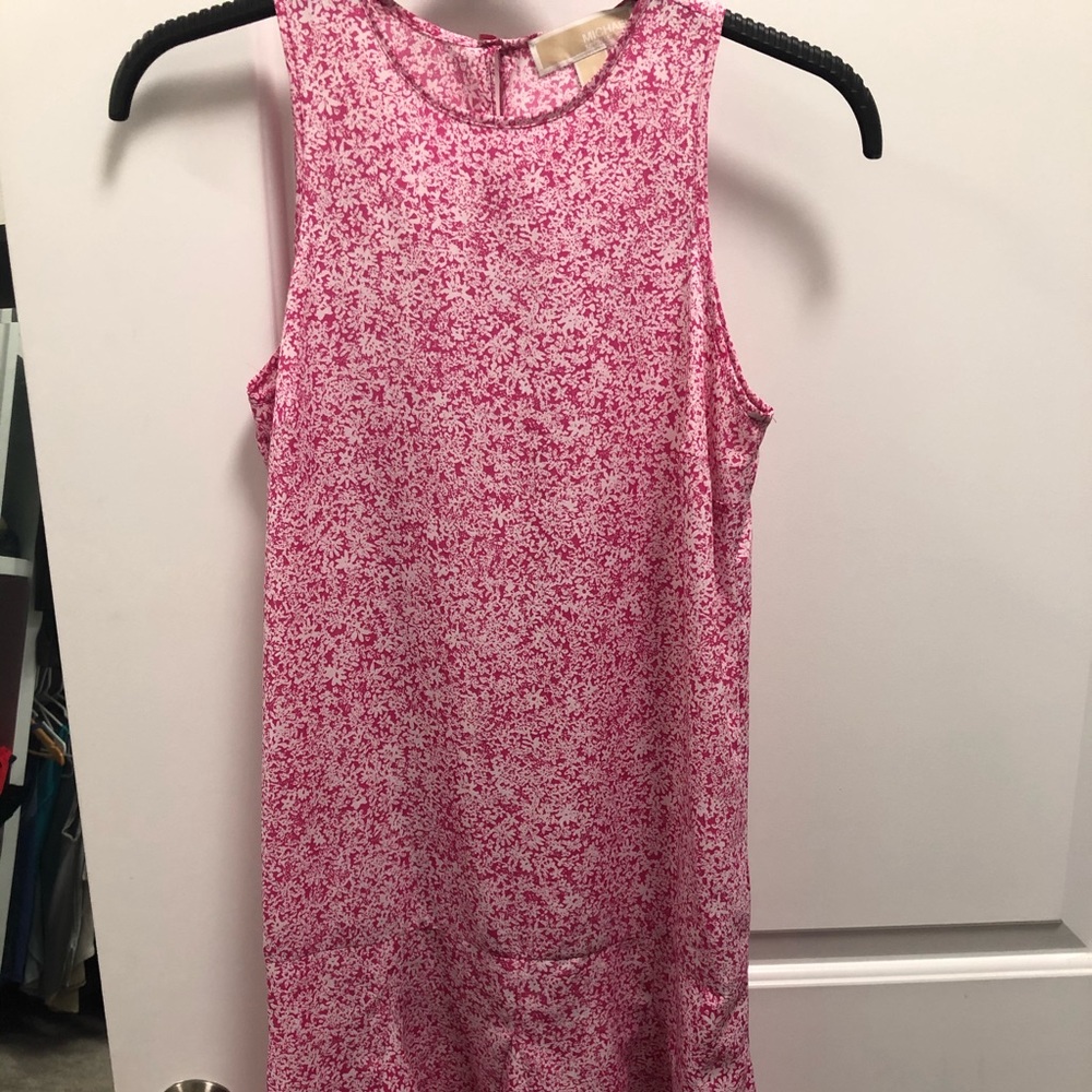 Michael Kors pink and white floral dress